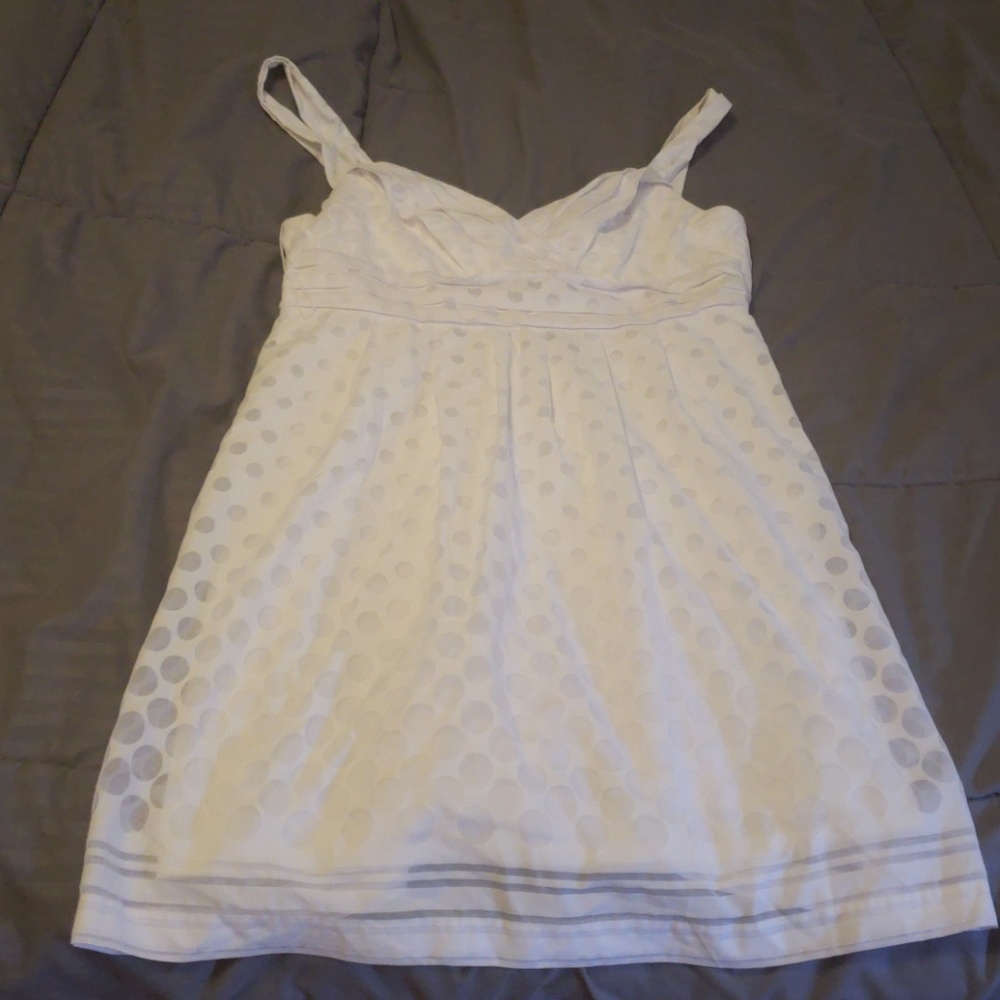 White polka dot dress